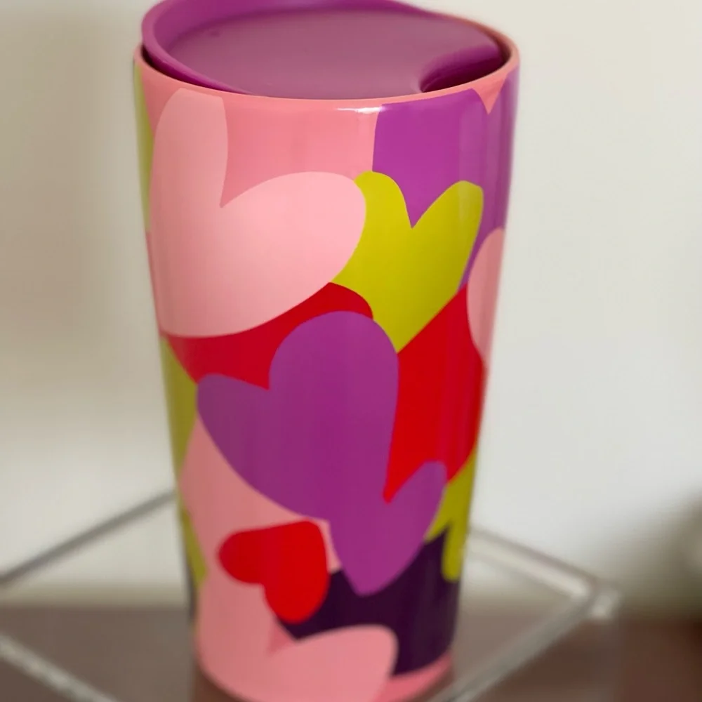 💗NWT♥️Starbucks Valentine’s 2022 Release Ceramic Hearts Tumbler - Picture 3 of 9